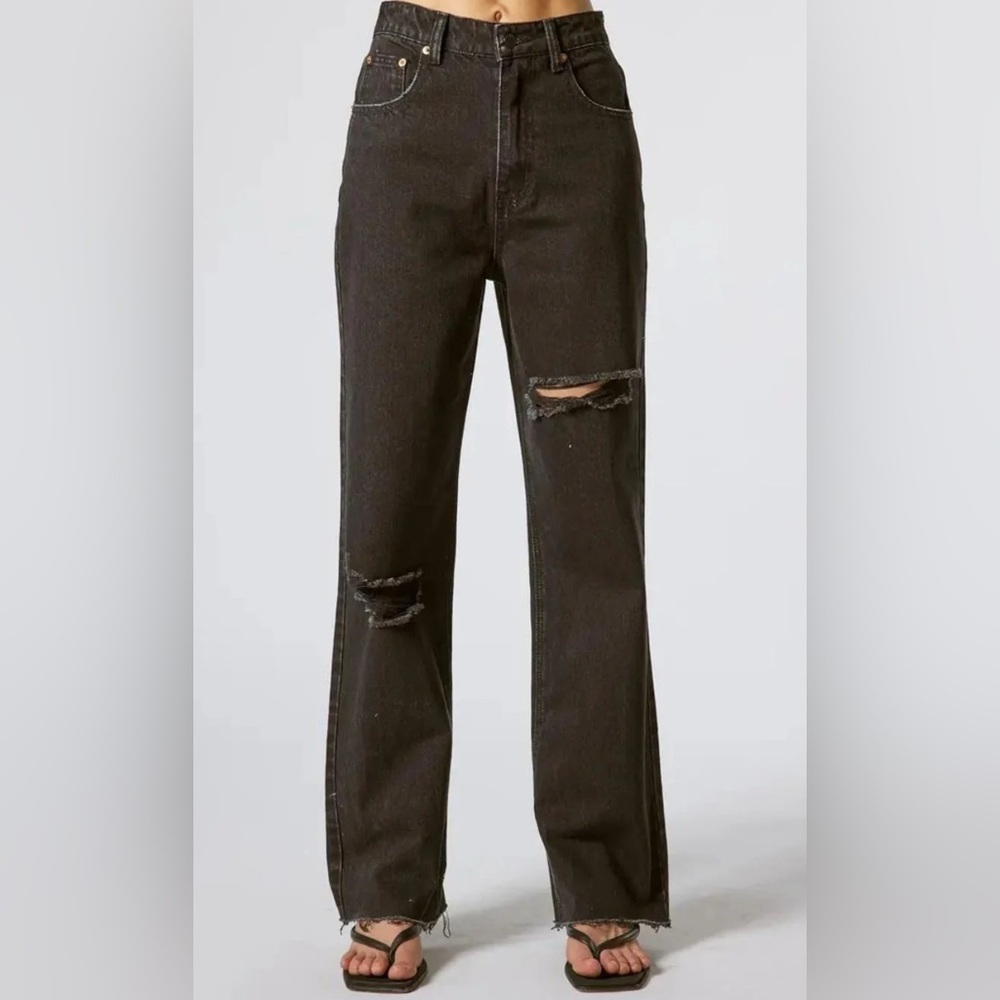 Signature8 Black Denim Distressed Pants